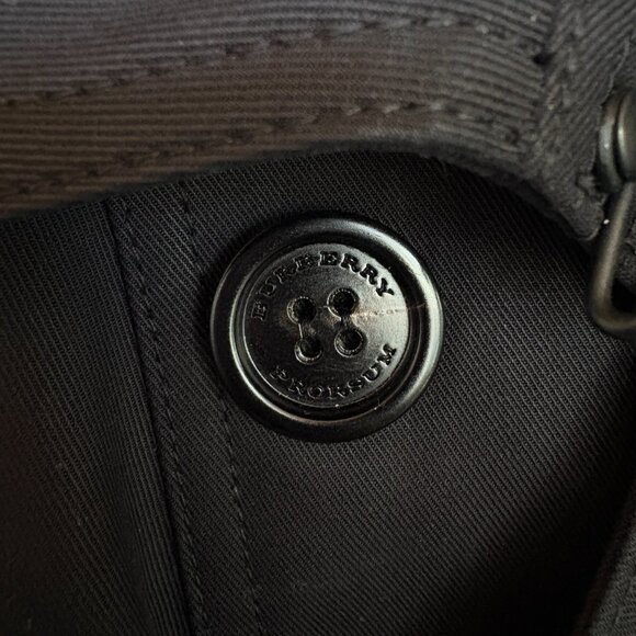 Burberry Double-Breasted Belted-Waist Black Trench Coat Size 0 - Picture 8 of 11